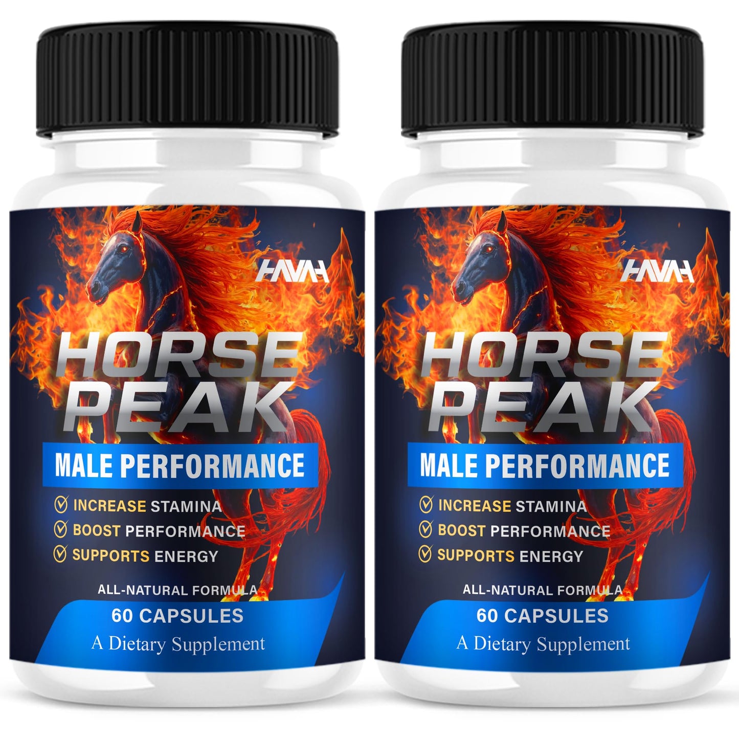 BLUE VIBE Horse Peak Maximum Strength Performance Supplement Capsules 120 Count