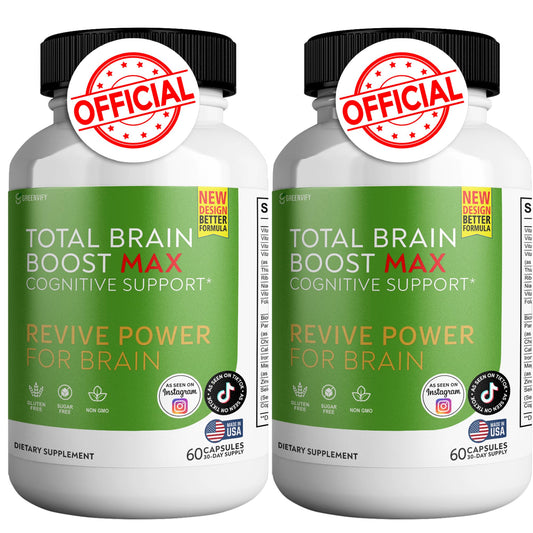 GREENVIFY Total Brain Boost Brain Support Supplement Capsule 120 Count