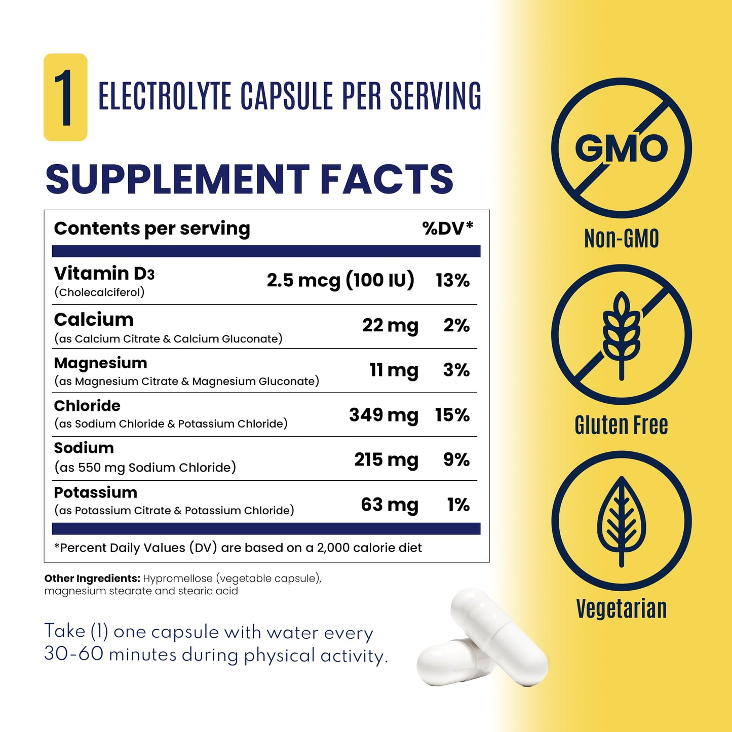 SaltStick Electrolyte Capsules with Vitamin D, 200 Capsules