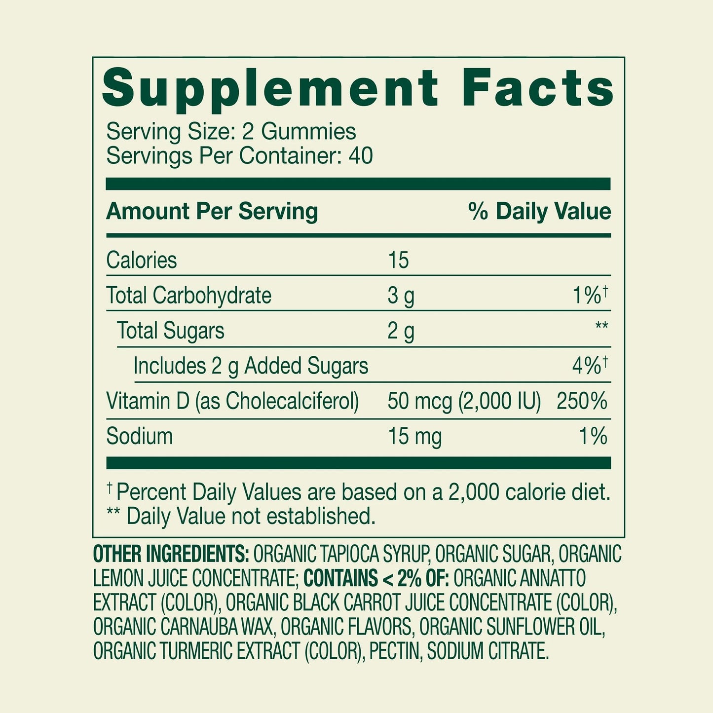 Generic Vitamin D3 Gummies 2000 IU (50 mcg), 80 Count