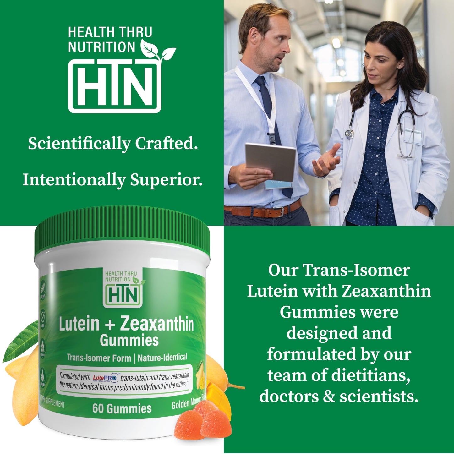 Health Thru Nutrition Lutein + Zeaxanthin Gummies 60 Gummies