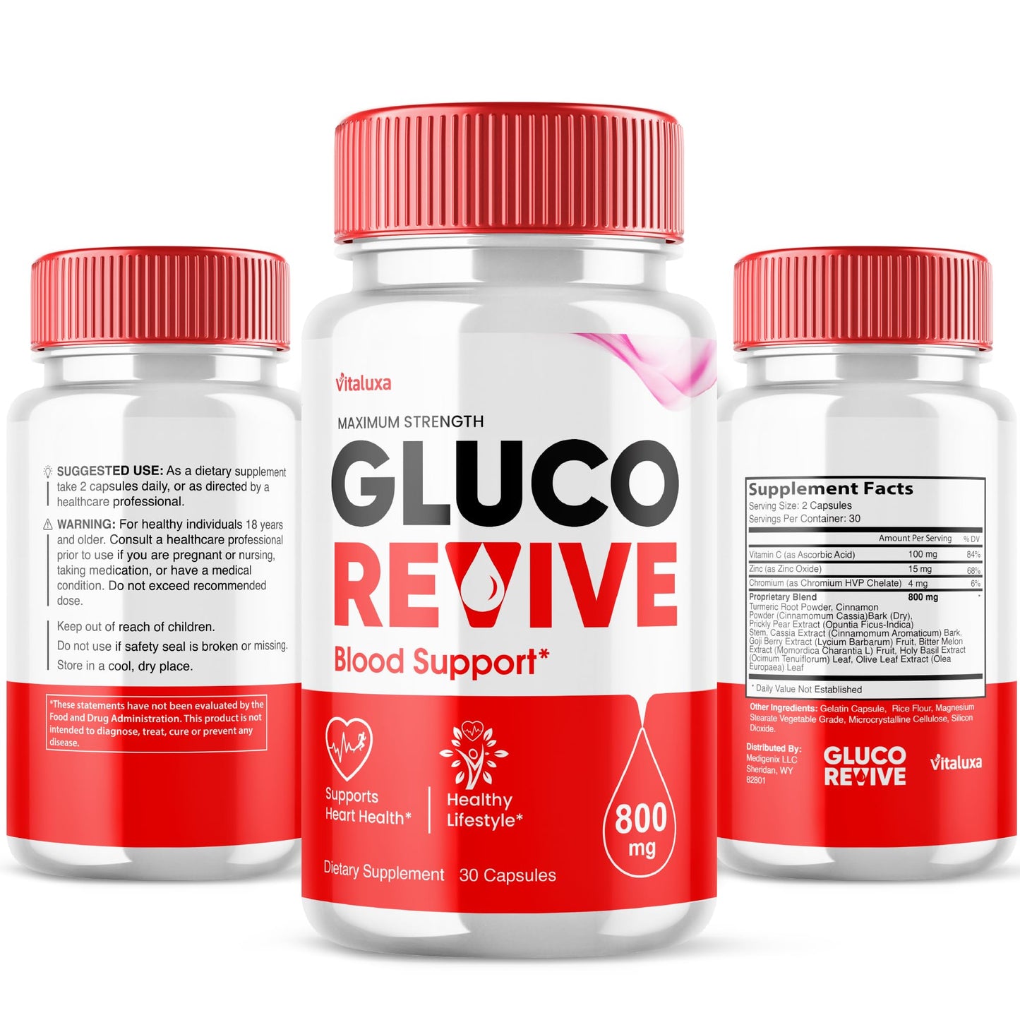 Vitaluxa Gluco Revive Capsules 180 Count