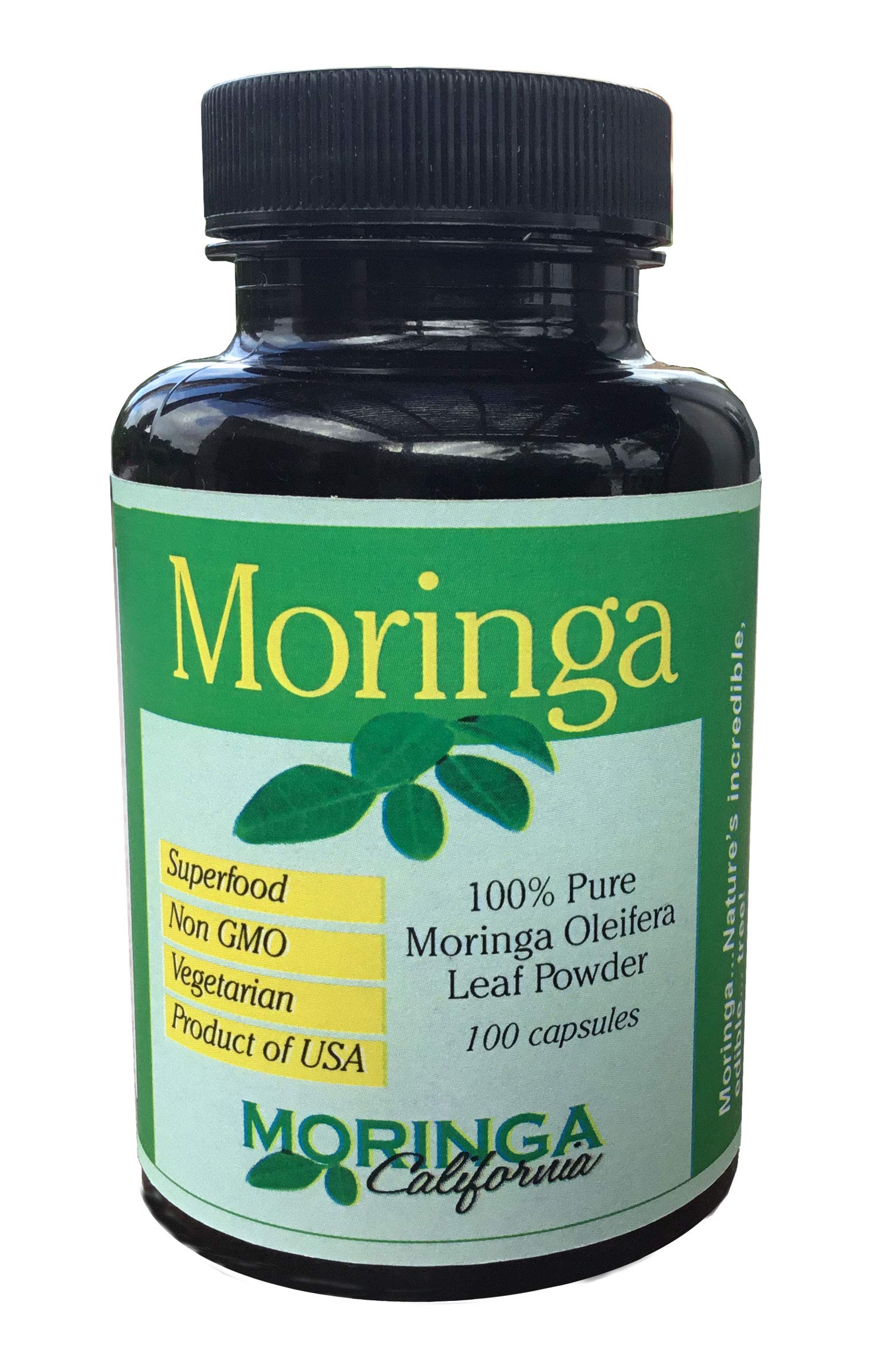 Moringa California California Grown Moringa Capsules 100 Capsules