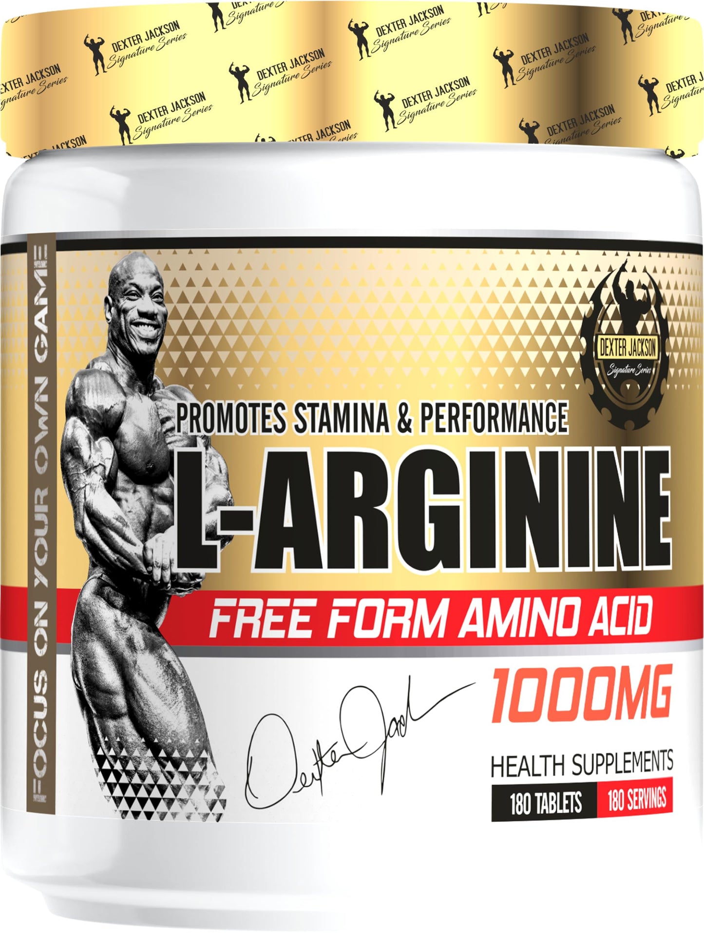 DEXTER JACKSON Gold Series L-Arginine 1000mg Tablet, 180 Tablets