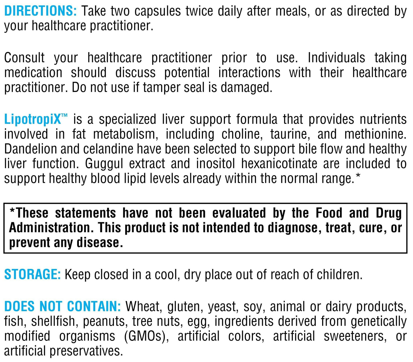 XYMOGEN LipotropiX Choline, Taurine & Methionine Formula - Liver & Lipid Metabolism Support, 120 Capsules