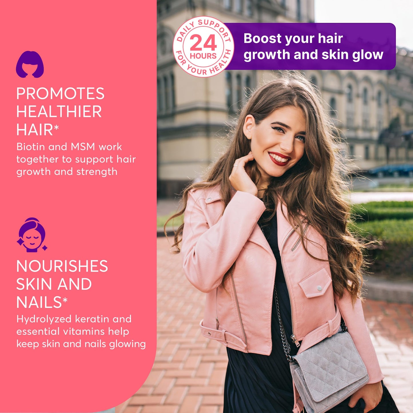 SUPLINT Hair Vitamin Complex with Biotin 5000mcg, Keratin, Selenium & Zinc 60 Capsules