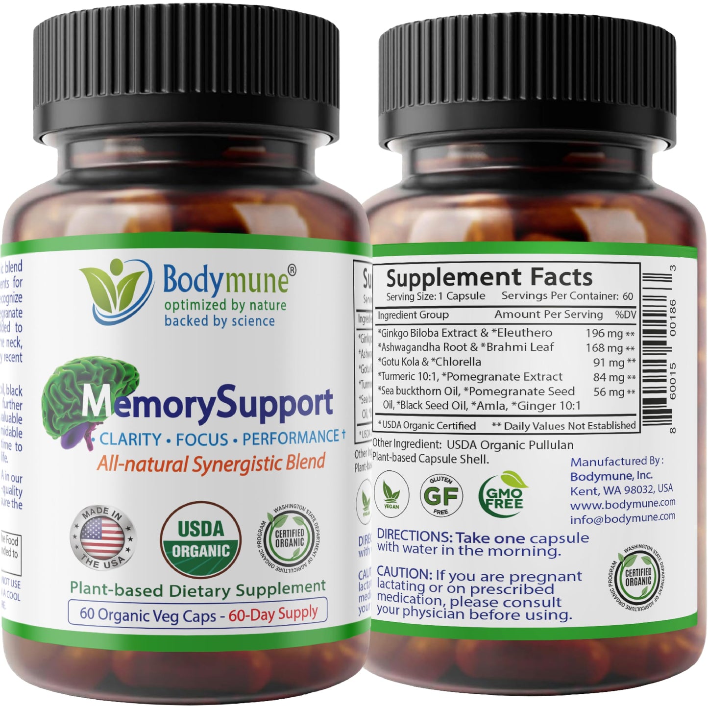 Bodymune MemorySupport Brain Health Formula Capsule 60 Capsules