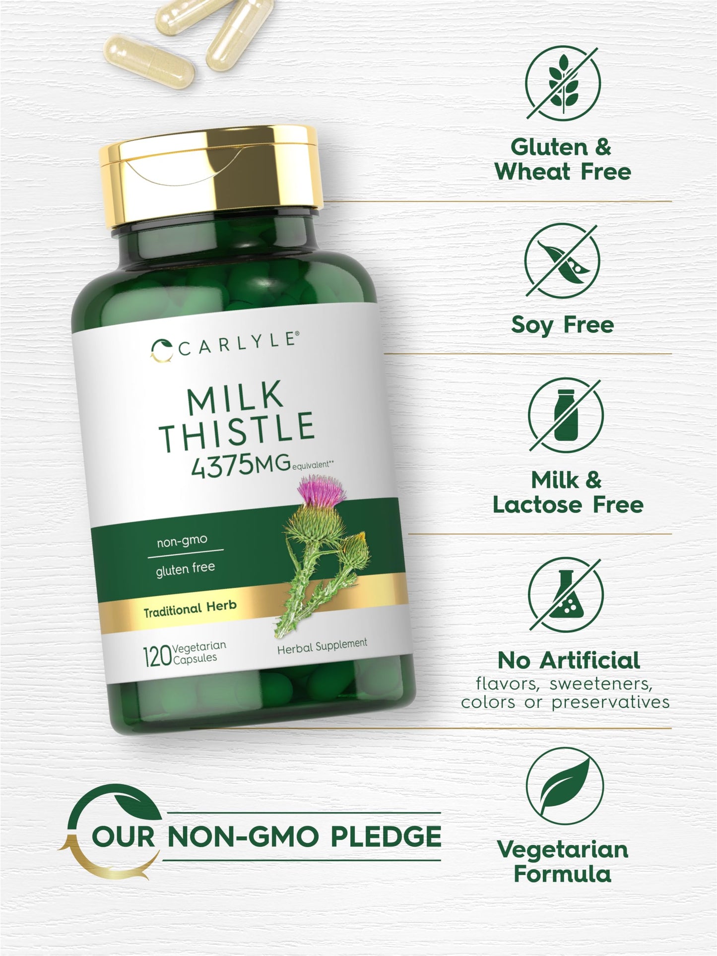 Carlyle Milk Thistle Supplement 120 Capsules