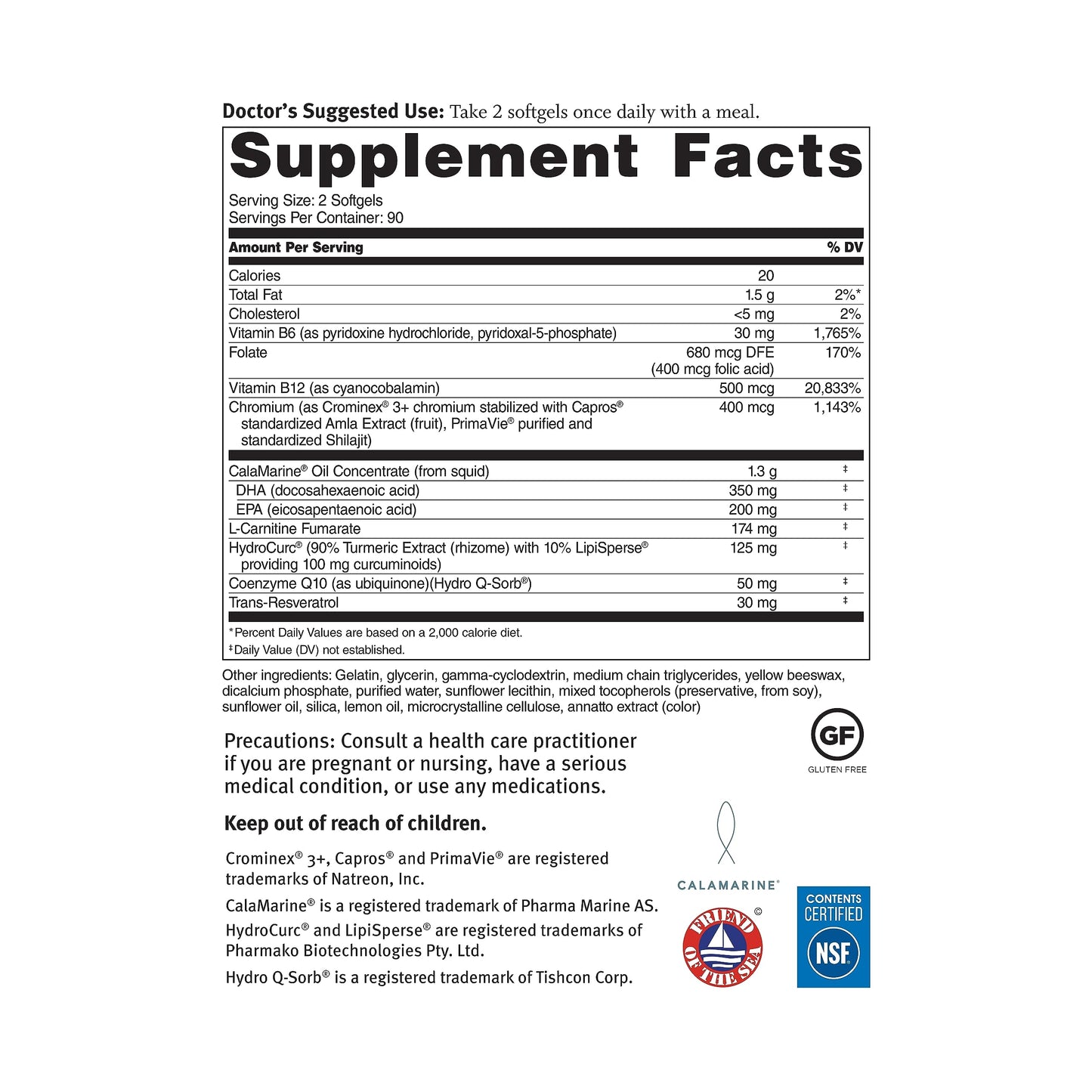 Dr. Sinatra Omega Q Plus Resveratrol and Turmeric Softgels 180 Count