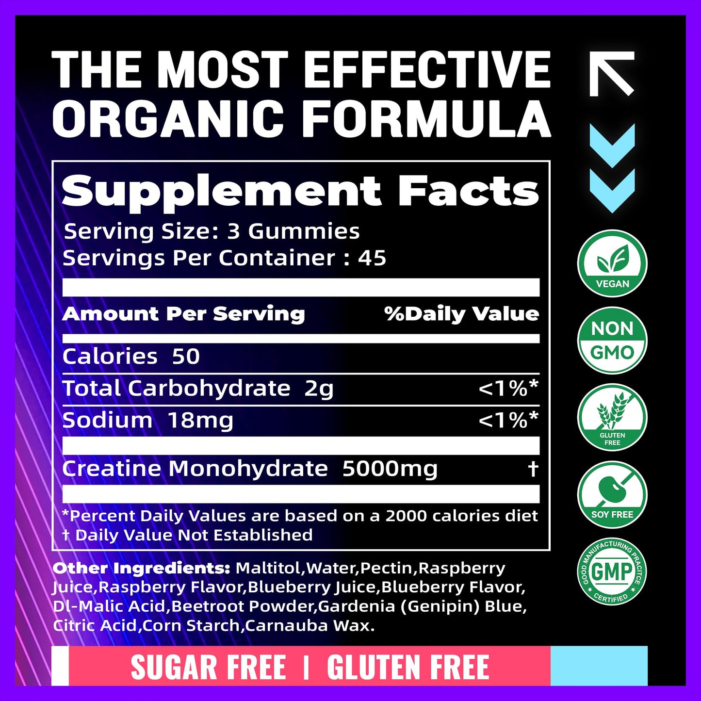 PURESTVITS Creatine Gummy 135 Count