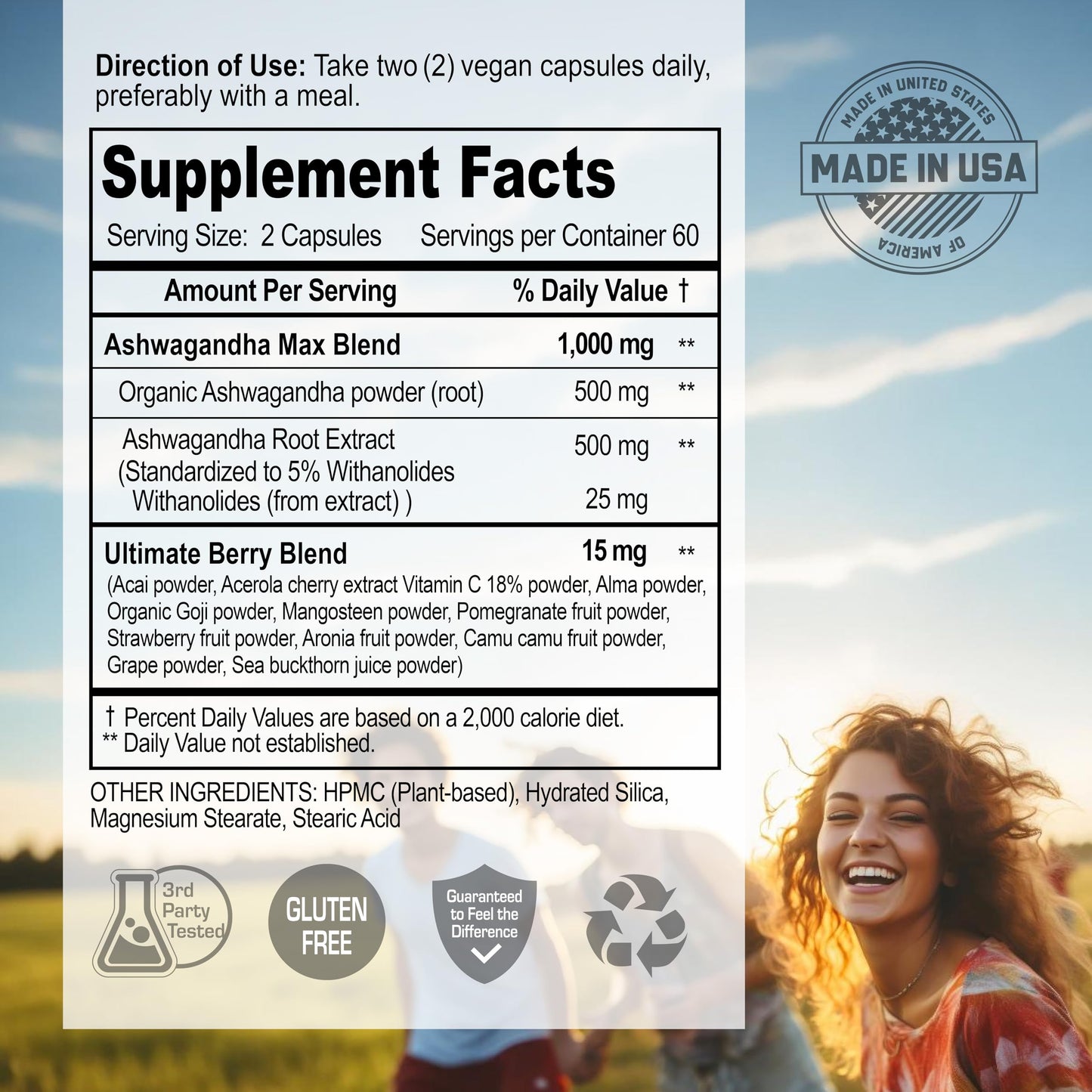 NANOWELL Ashwagandha Premium Capsules, 120 Count