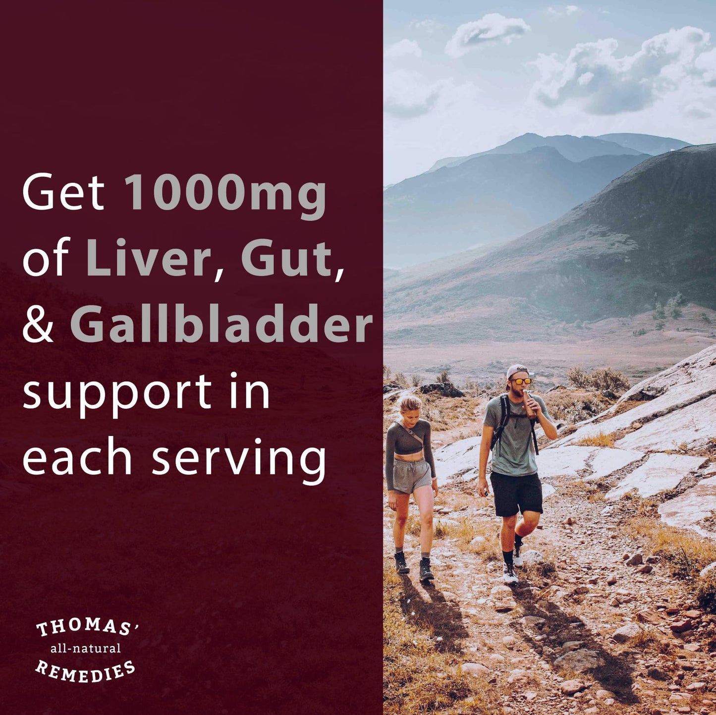Thomas' all-natural Remedies TUDCA Bile Salt Liver & Gallbladder Support Supplement 1000mg Tauroursodeoxycholic Acid with Milk Thistle & Pterostilbene Antioxidants, Vegan, Non-GMO, No Filler, 60 Capsules