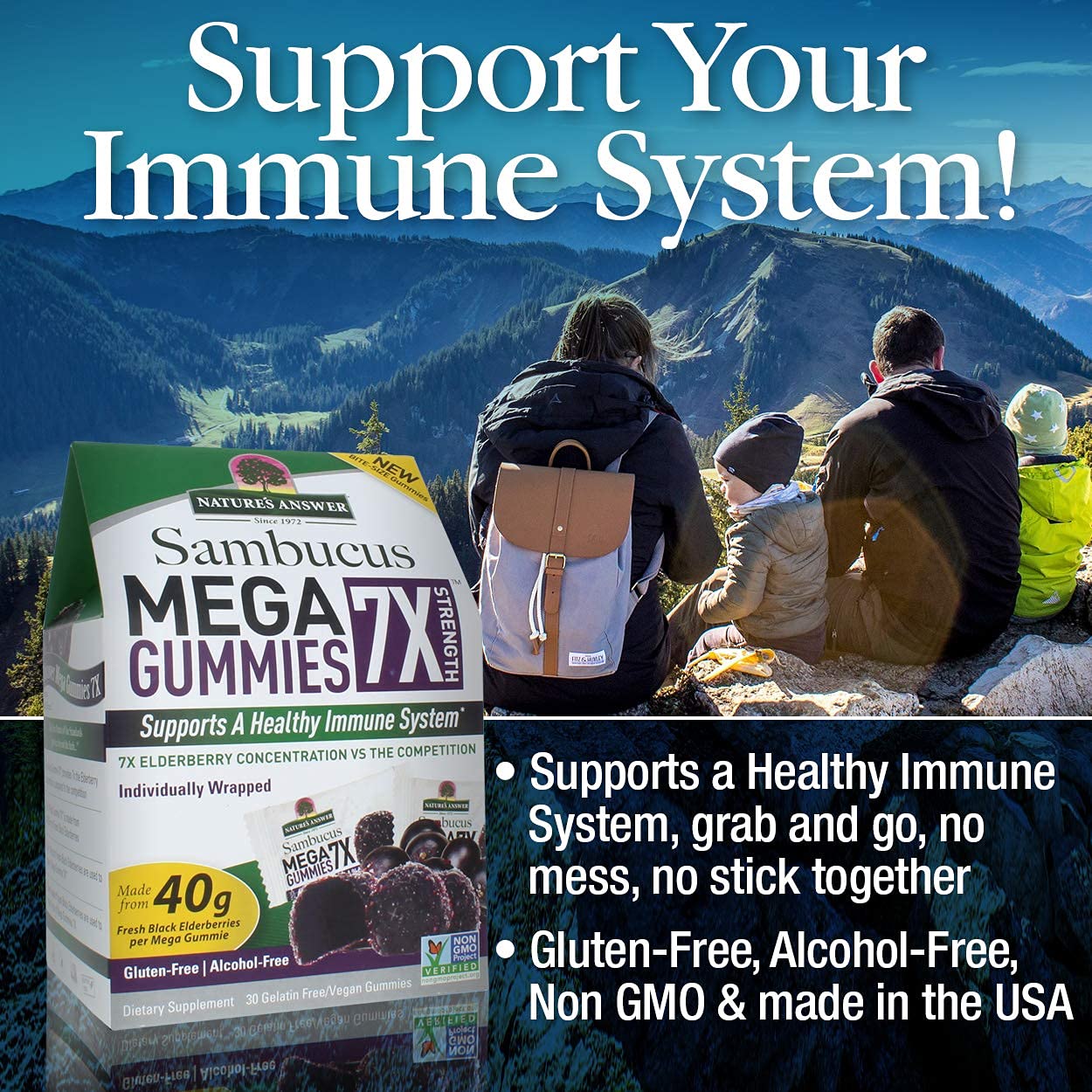 Nature's Answer Sambucus Mega Gummies 30 Count