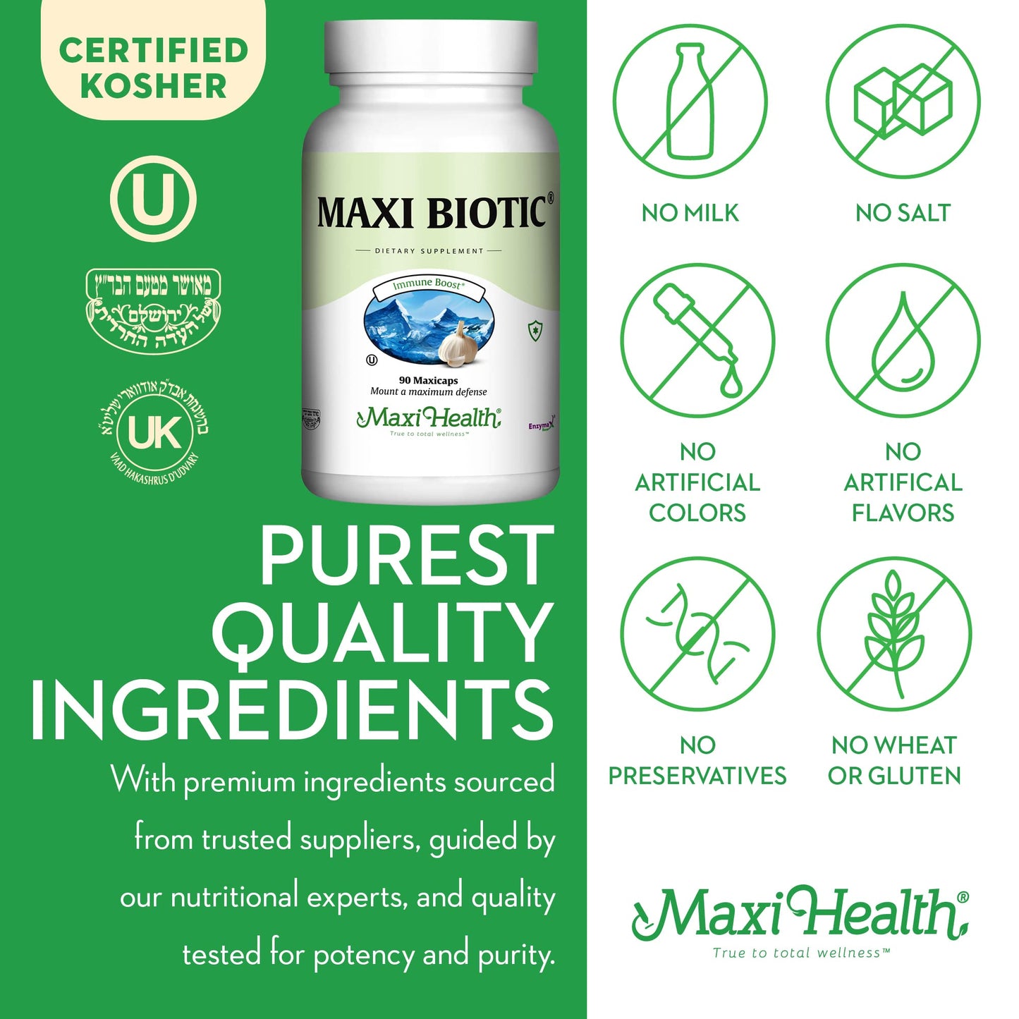 Maxi Health Garlic Supplement Capsules 90 Count