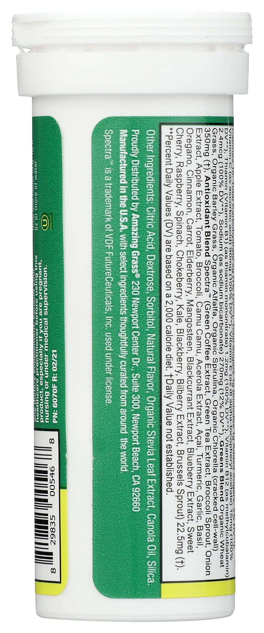 Amazing Grass Lemon Lime Green Superfood Drink Tabs Tablet, 10 Count