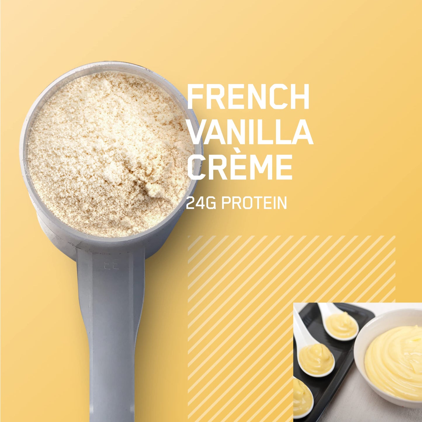 Optimum Nutrition Gold Standard 100% Whey Protein Powder, French Vanilla Crème, 5 Pound, 80 Servings