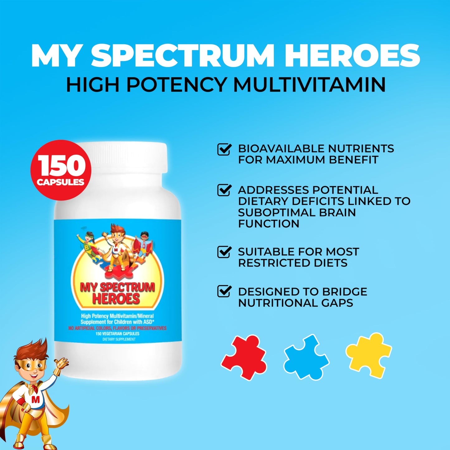 My Spectrum Heroes Children's Multivitamin Supplement Capsule 150