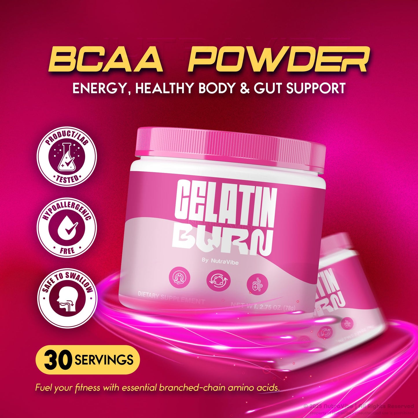 NutraVibe Gelatin Burn Powder 5.5 oz