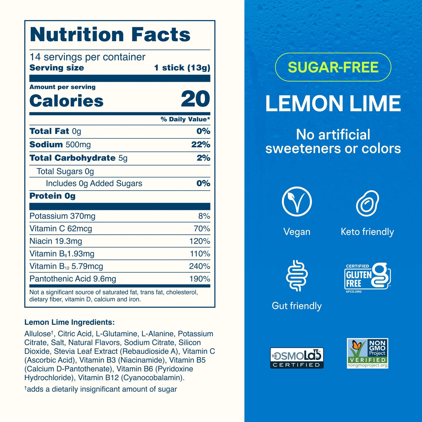 Liquid I.V. Sugar Free Hydration Electrolytes Powder, Lemon Lime, 6.41 Ounce