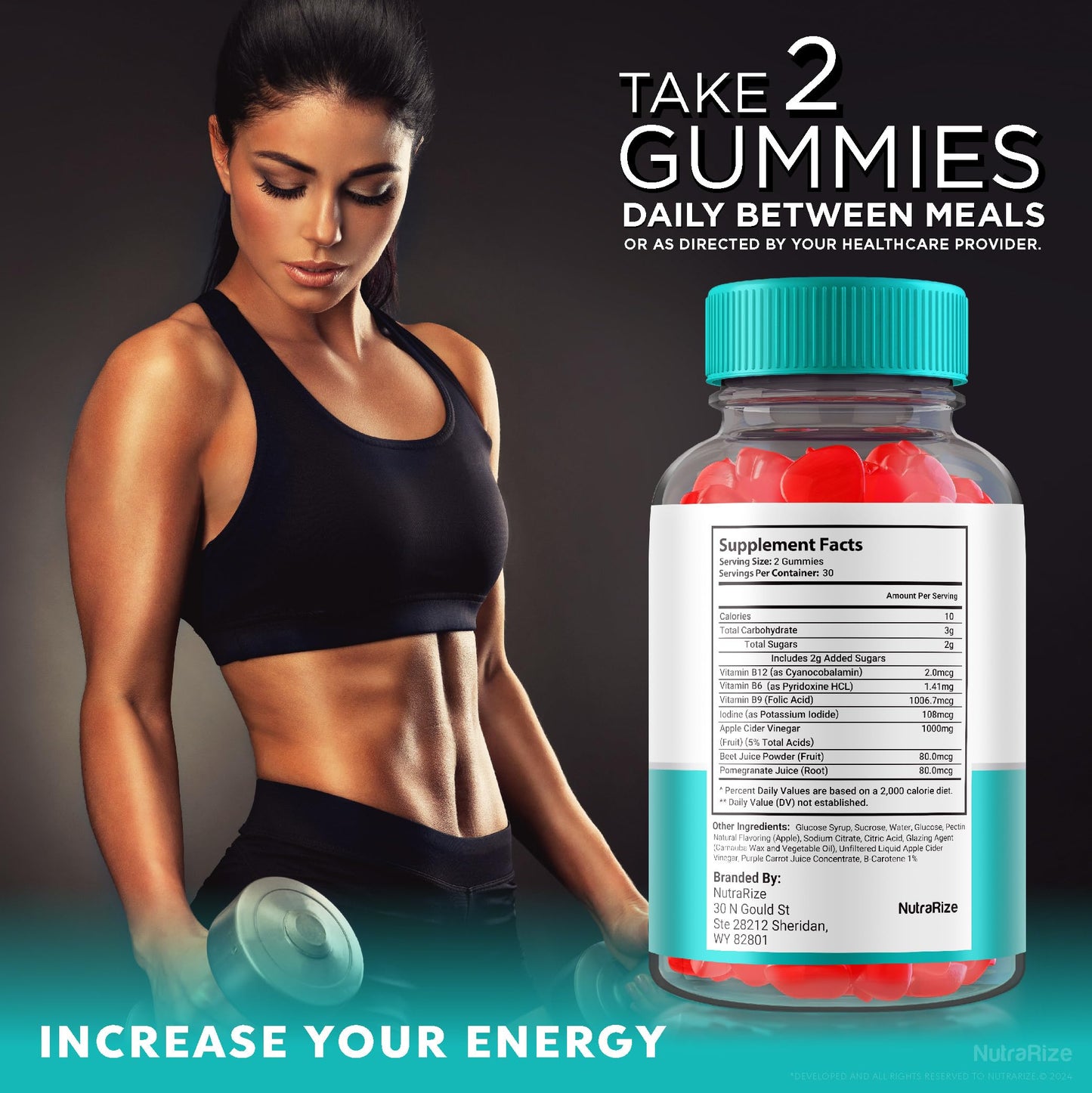 NutraRize Keto Raw ACV Gummies 120 Gummies
