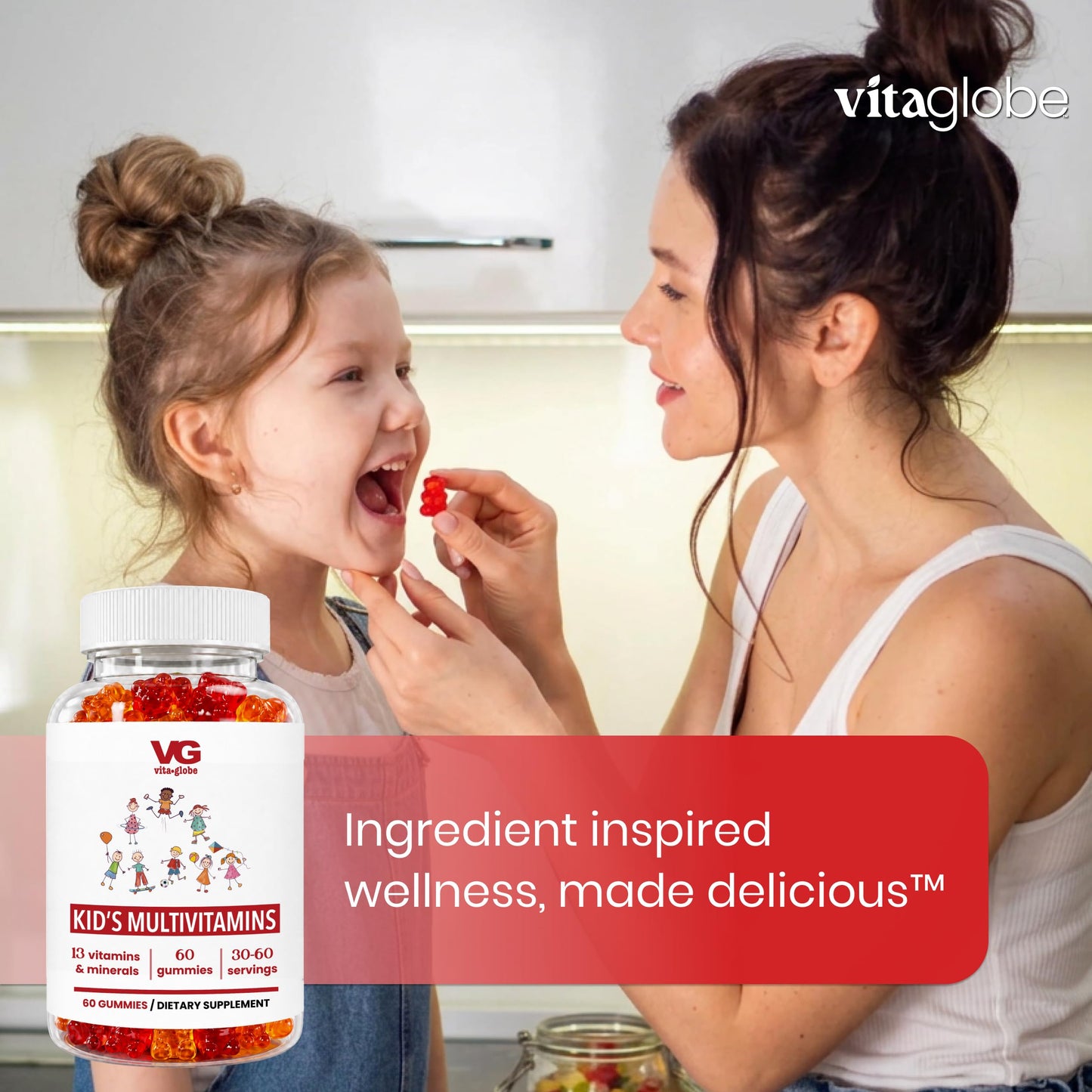 VITA GLOBE Elderberry Gummies with Vitamin C, Zinc, Immune Support Vegan, 60 Count