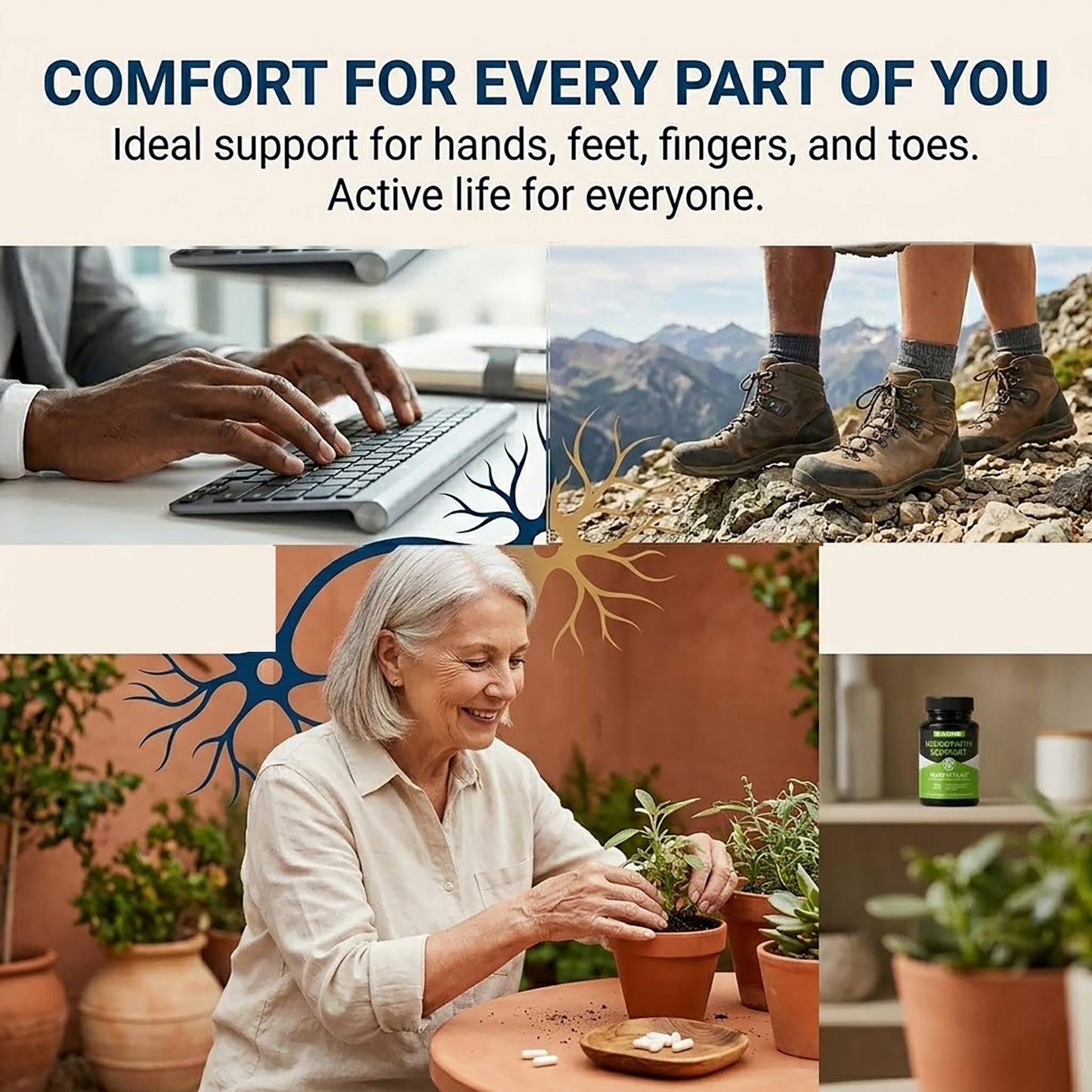 EAONE Nerve Savior for Neuropathy Support Capsules, 240 Count