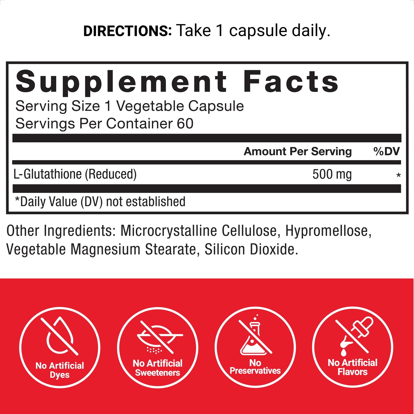 Force Factor Glutathione Supplement Capsule, 60 Count