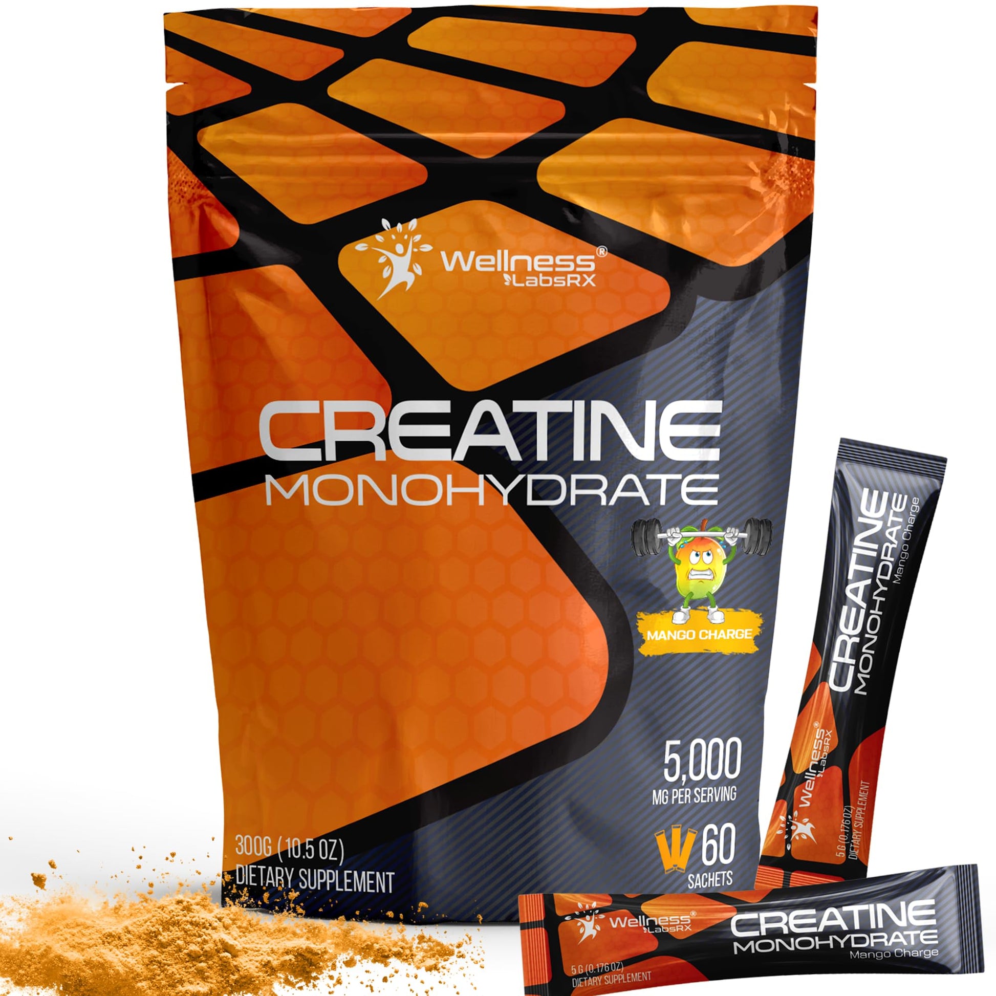 WELLNESS LABSRX Creatine Monohydrate Powder Sachets 10.5 oz