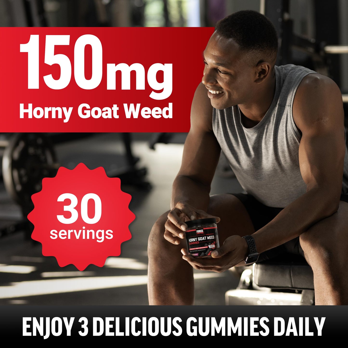 Force Factor Horny Goat Weed Gummies 90 Count