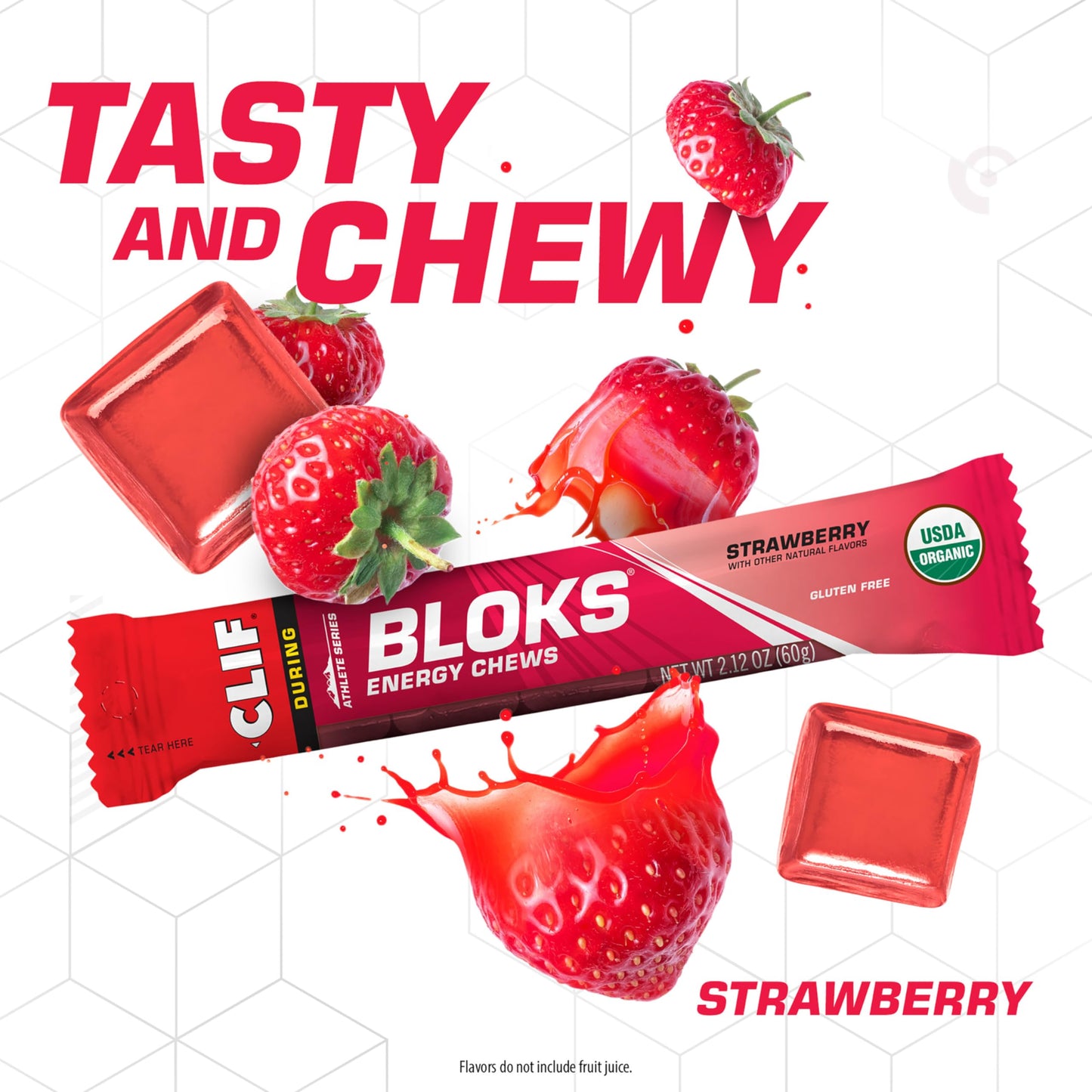 CLIF Bar BLOKS Strawberry Energy Chews, 36 Chews