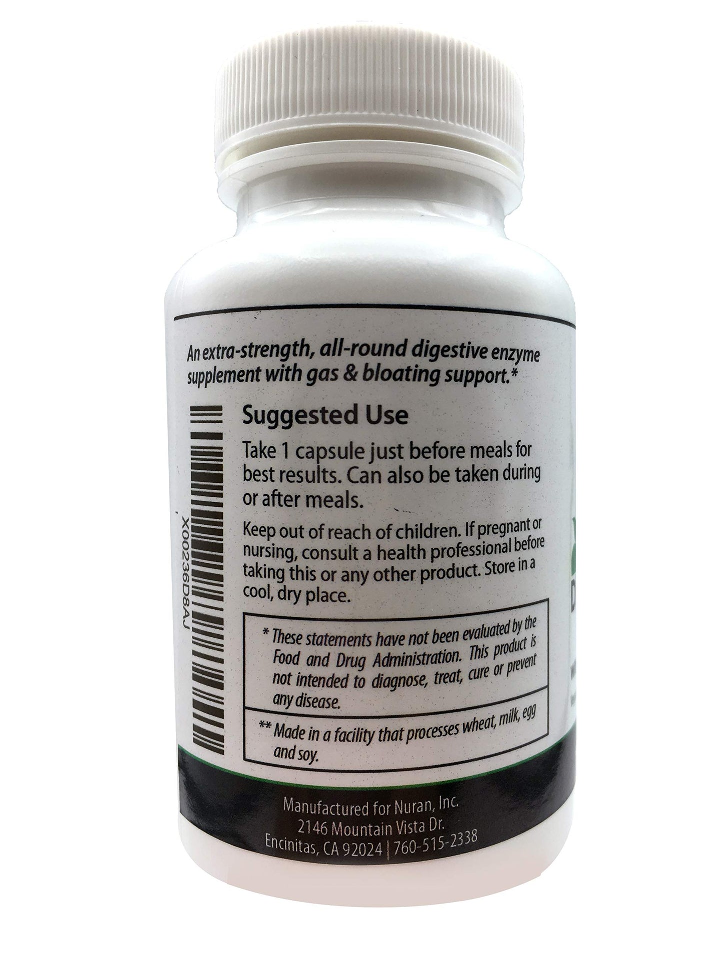 GOODAPPLE NUTRITIONALS Digestive Enzymes Elite to Support Gallbladder & Bloating 90 Capsules