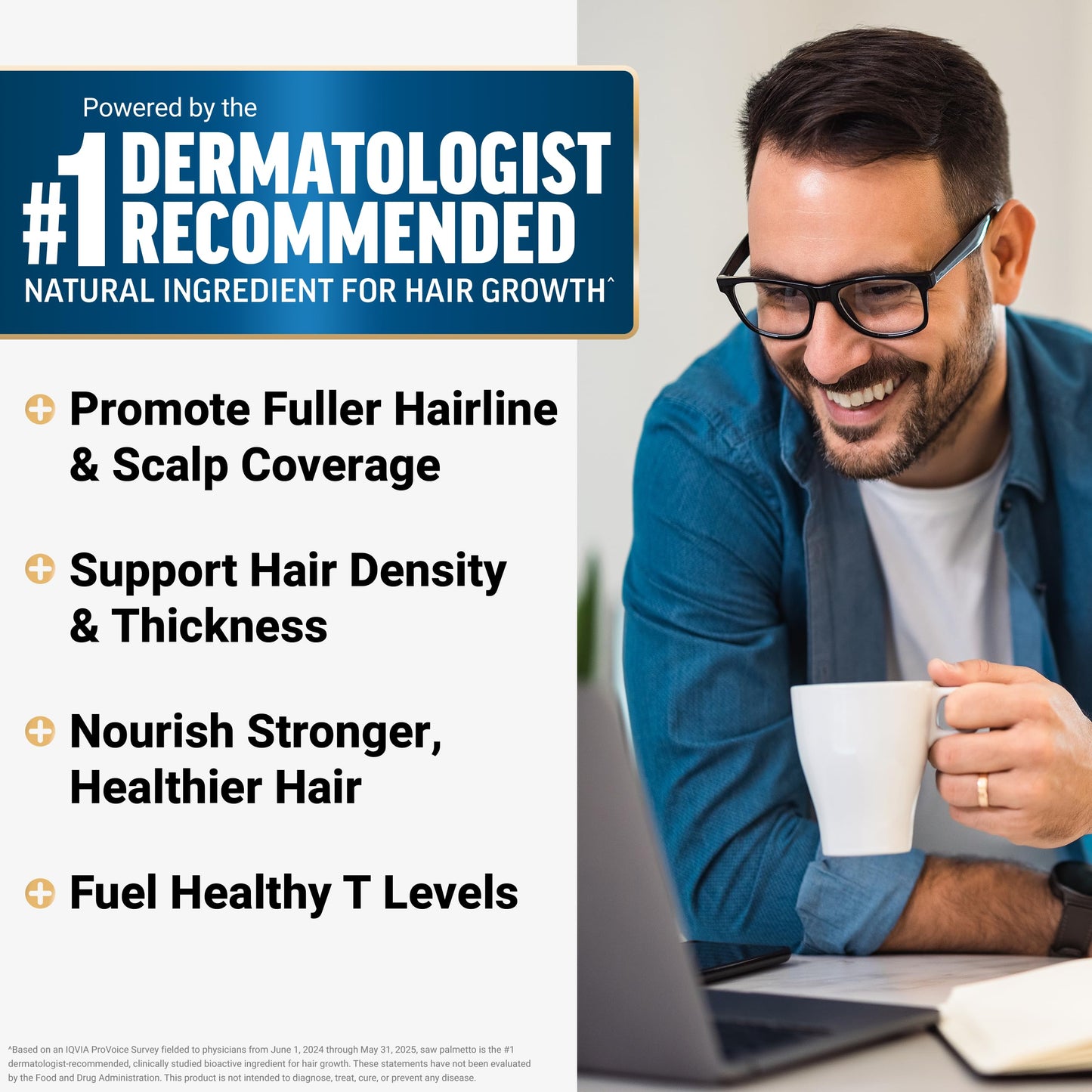 Force Factor Hair Growth Accelerator Pro for Men, 90 Capsules