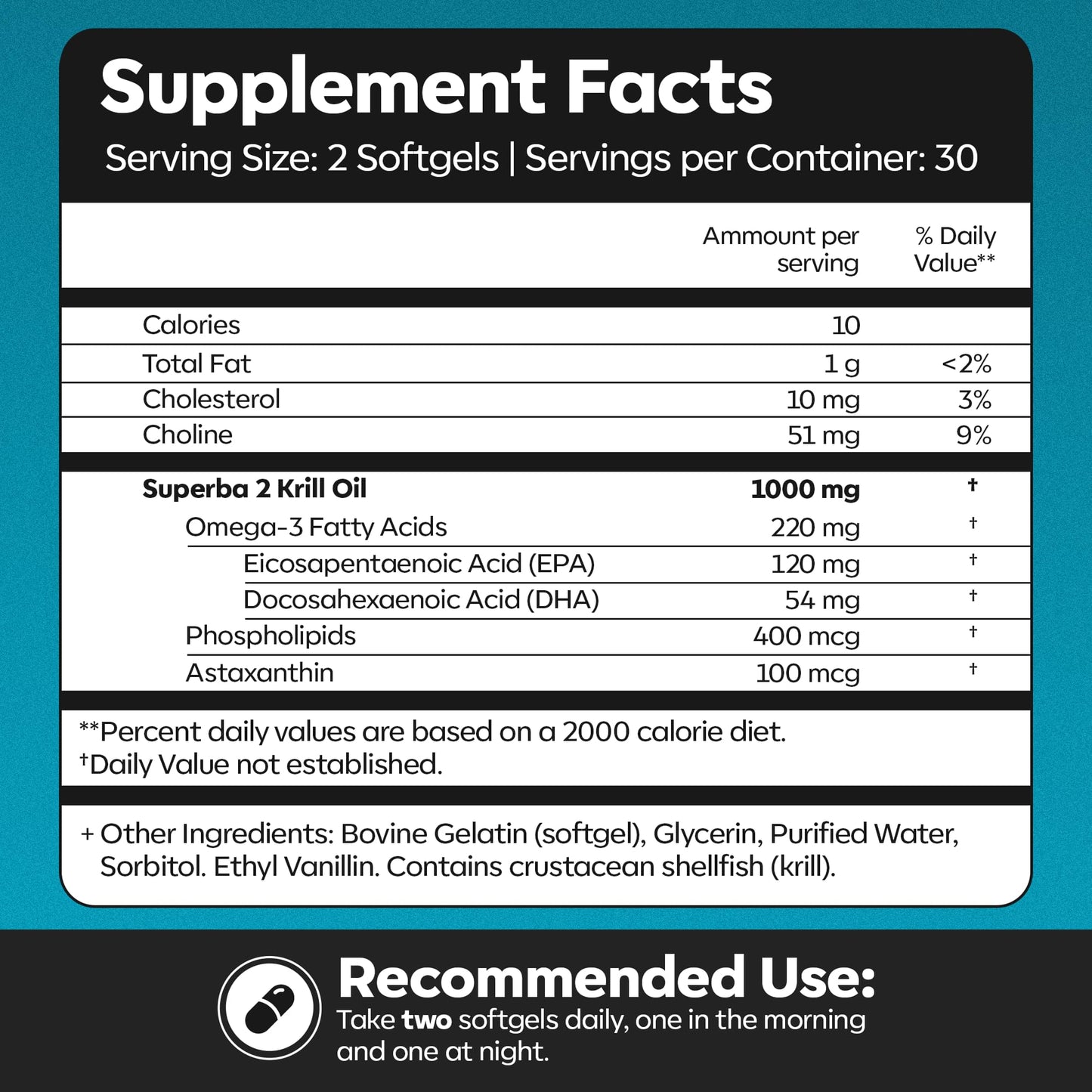 Daiwa Health Development Krill Oil 1000mg Capsules, 60 Count