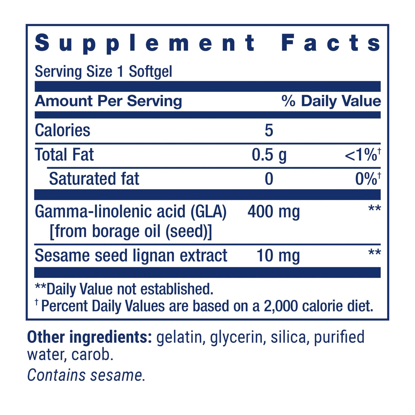 Life Extension Mega GLA Sesame Lignans Softgel 30