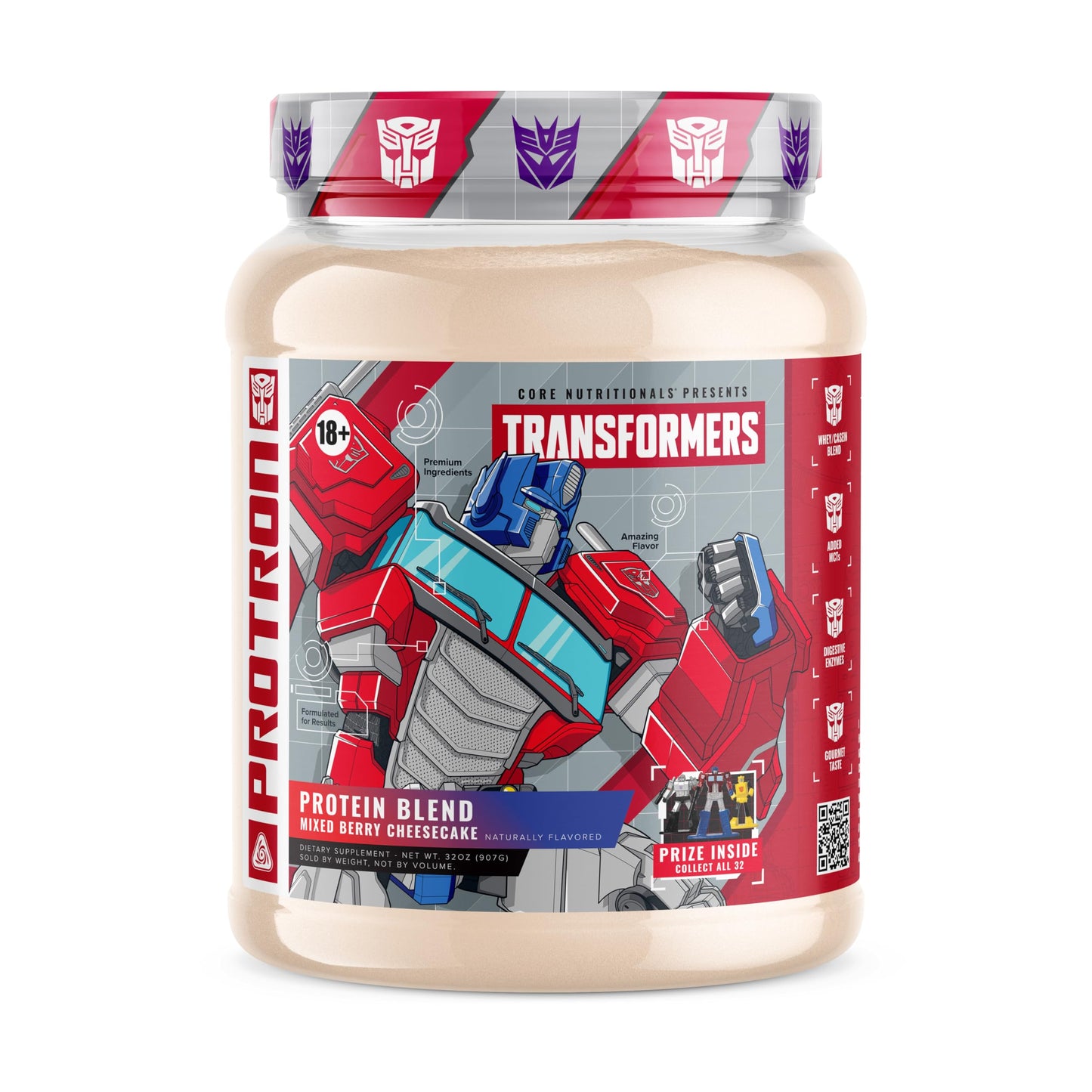 Core Nutritionals Transformers Protron Protein Powder, 32 Servings