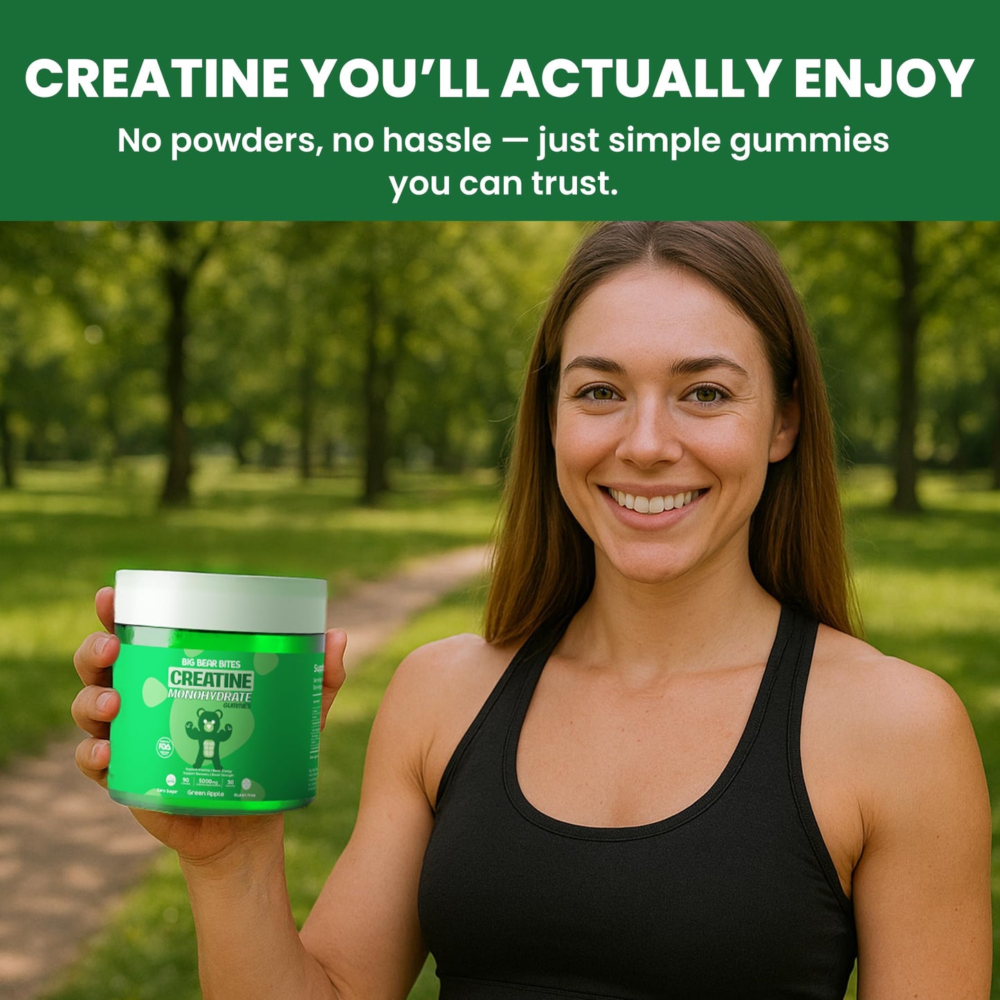 Big Bear Bites Creatine Monohydrate Gummies 90 Count