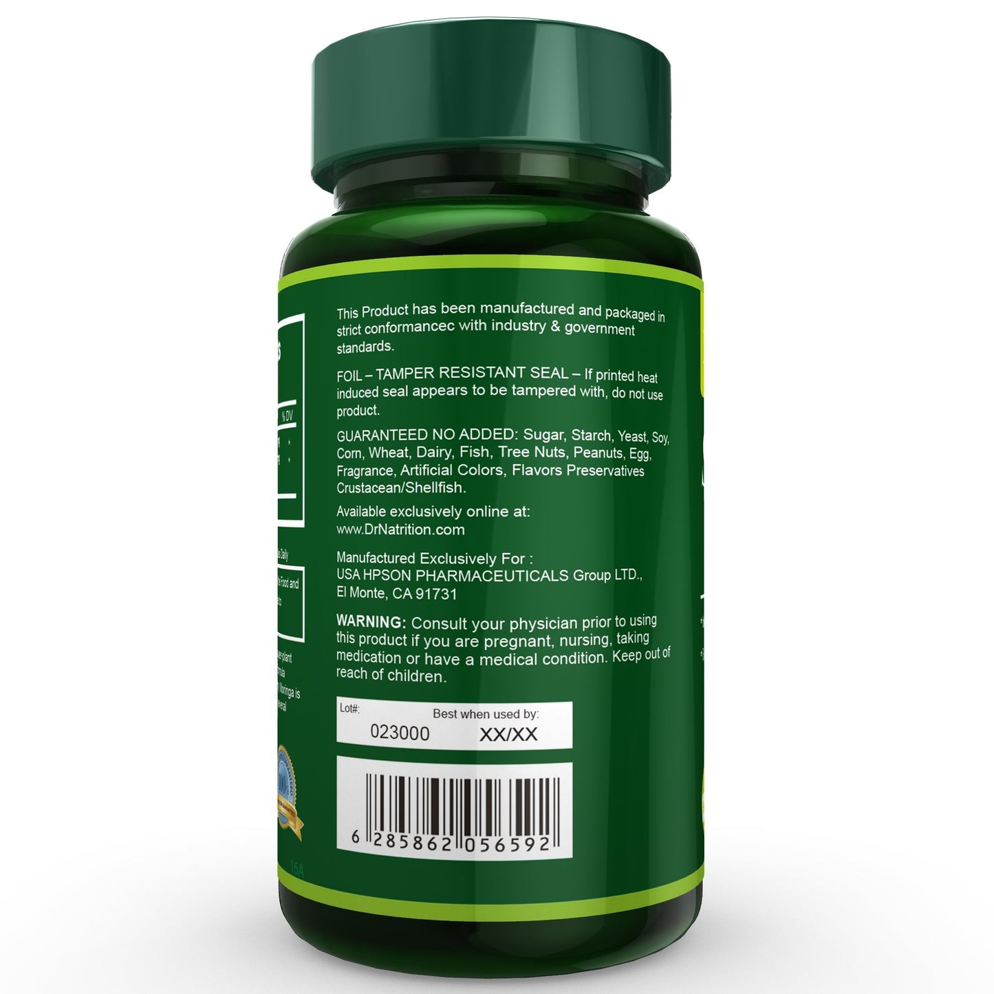 Na'trition Organic Moringa 60 Capsules