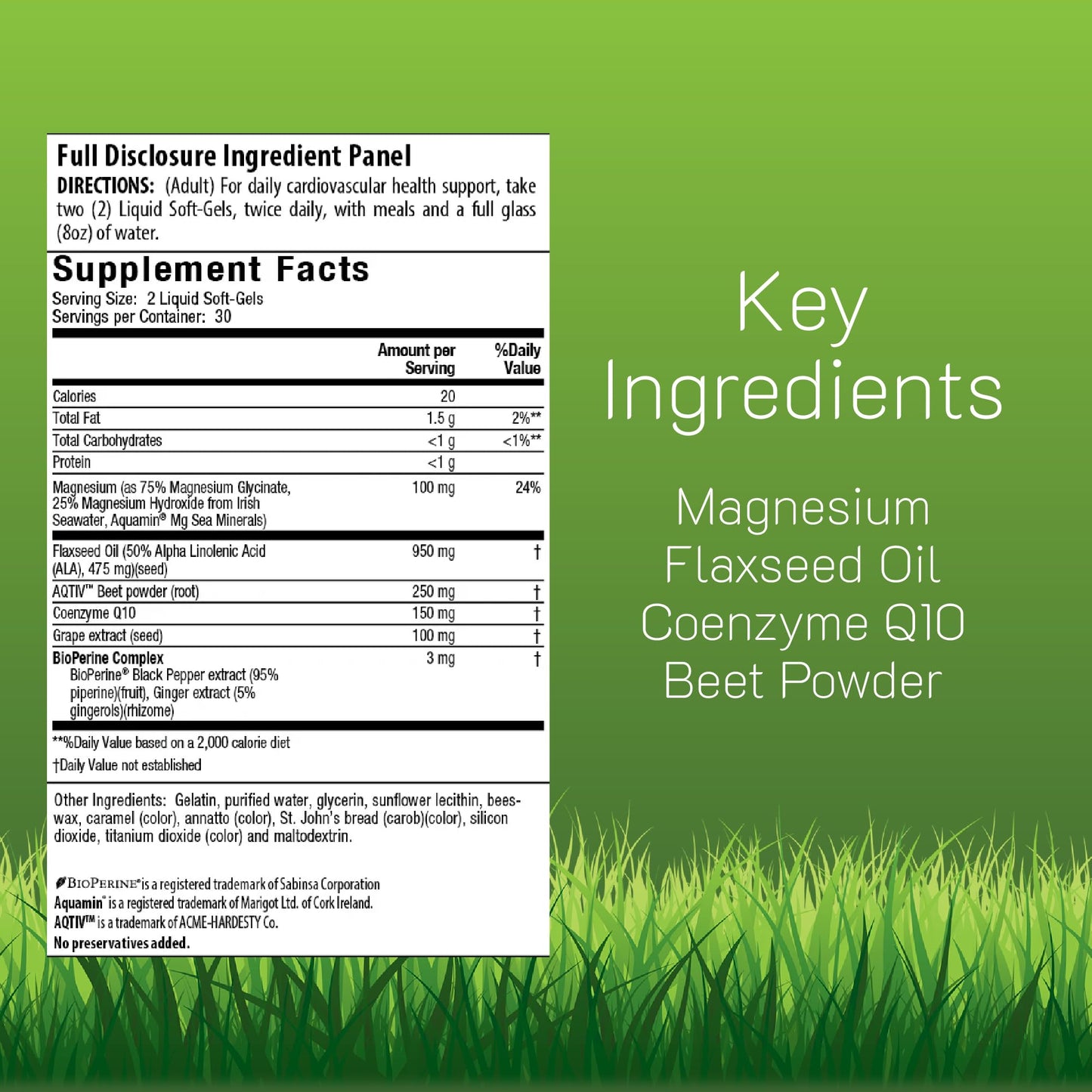 Irwin Naturals Magnesium + Beets & CoQ10, Heart and Energy Support with Beet Root, Grapeseed, and Omega-3 Flaxseed Oil Softgels, 60