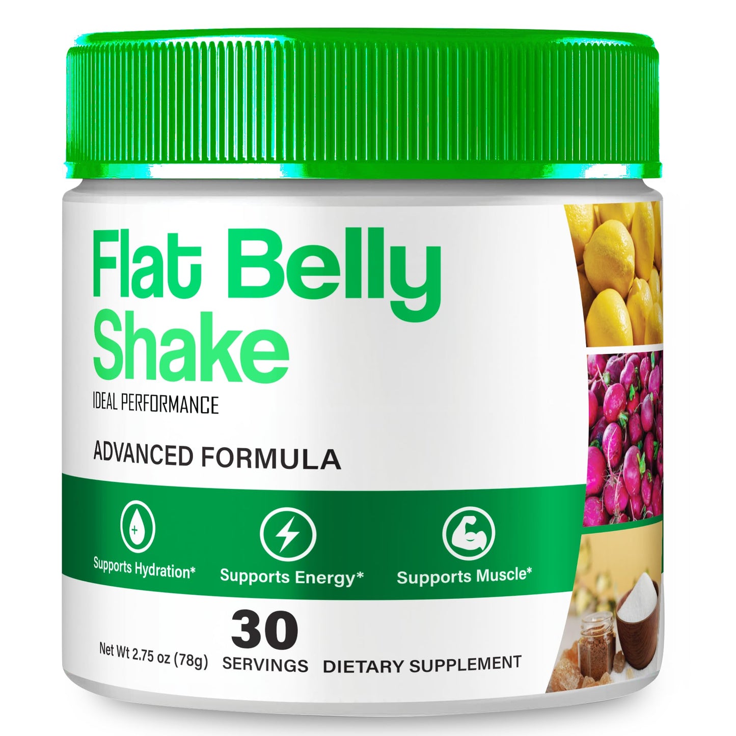 Ideal Performance Flat Belly Shake Powder, 2 oz