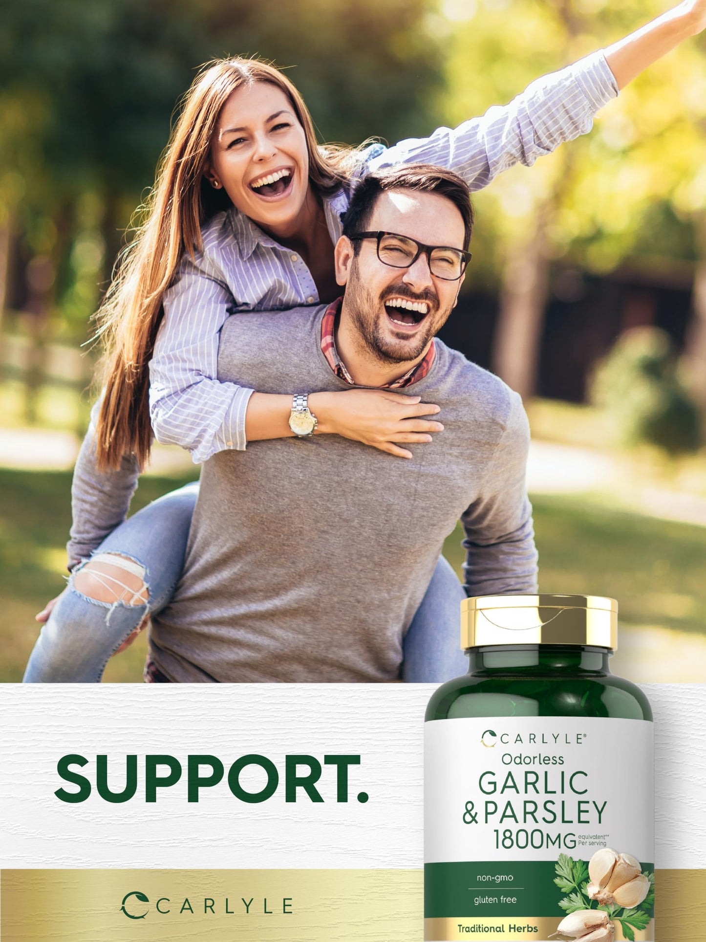 Carlyle Odorless Garlic & Parsley Supplement Softgels 200
