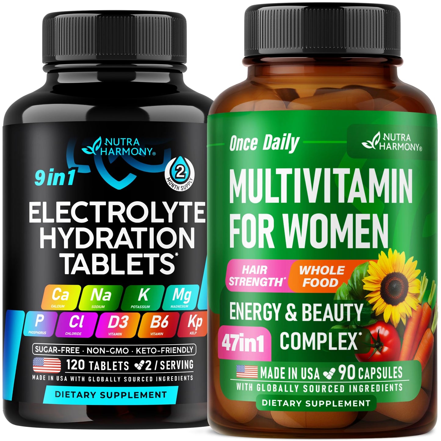 NUTRAHARMONY Electrolytes & Multivitamins for Women, 210 Tablets