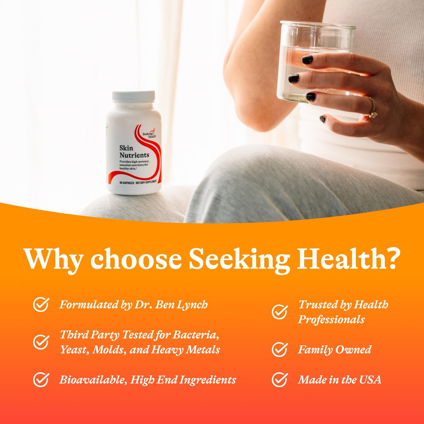 Seeking Health Skin Nutrients with Vitamins A and E, Antioxidant Support, Royal Jelly, Multivitamin Support for Healthy Skin 90 Capsules
