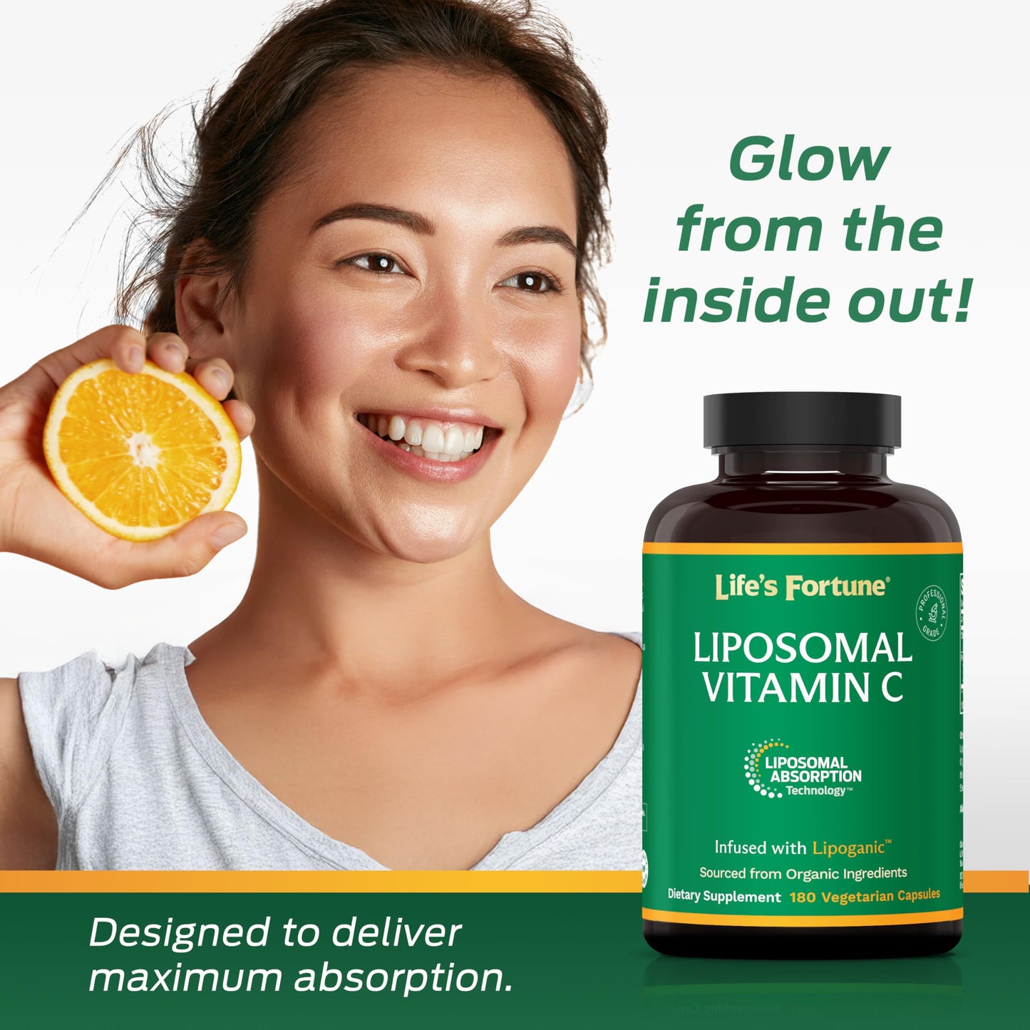 Life's Fortune Liposomal Vitamin C 2100 mg Capsules, 180 Count