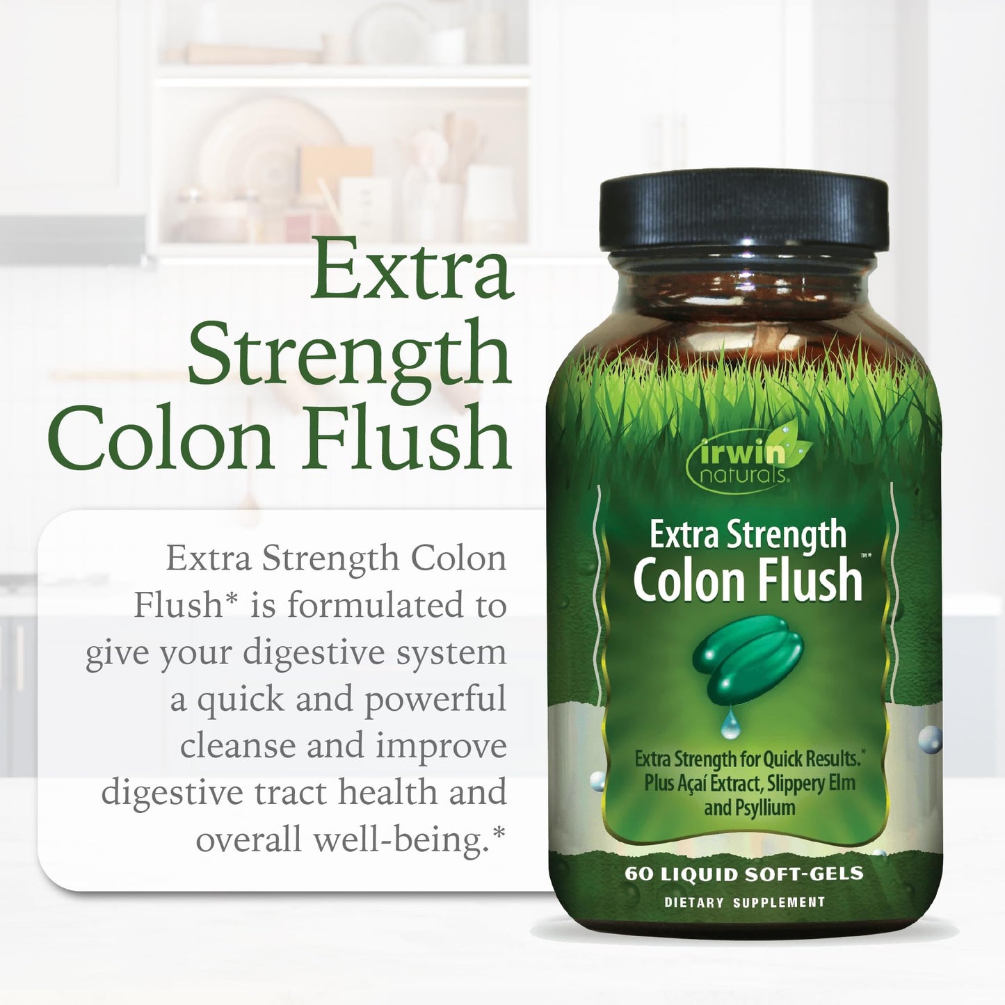 Irwin Naturals Extra Strength Colon Flush Softgels, 60 Count, Pack of 2