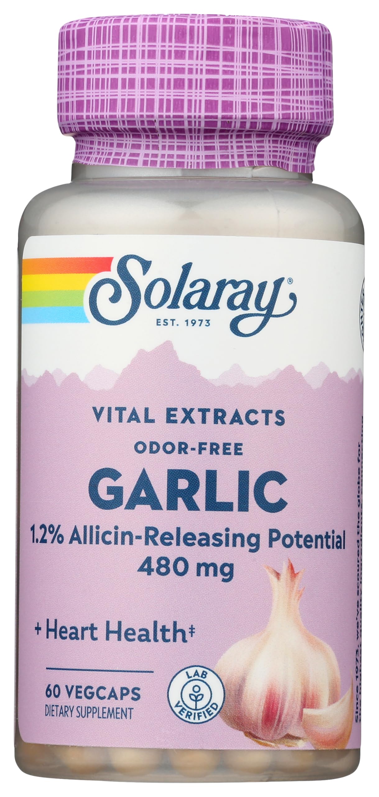 SOLARAY Garlic Supplement Veg Cap 60 Count