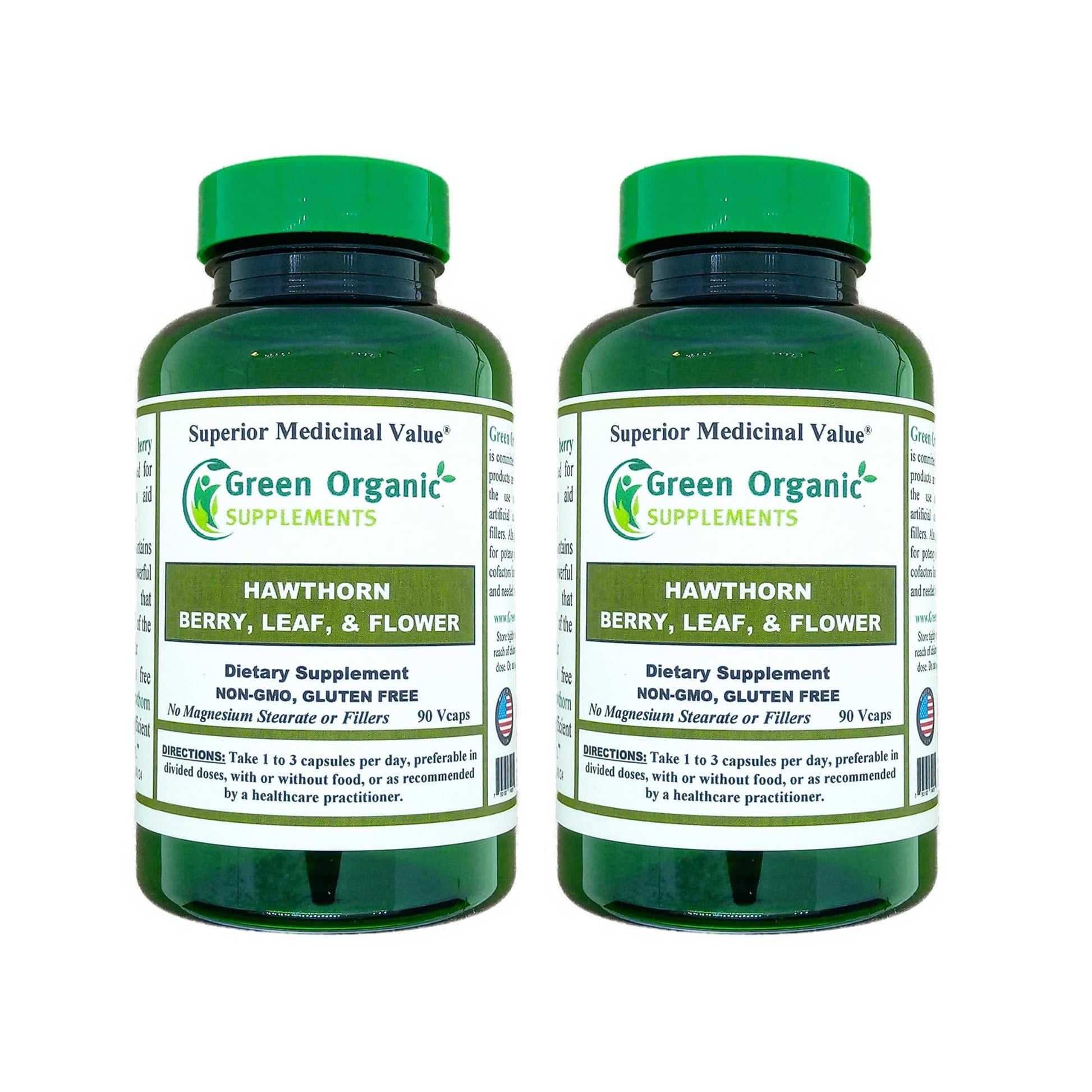 Green Organic Supplements Hawthorn Berry Tablet 90 Count
