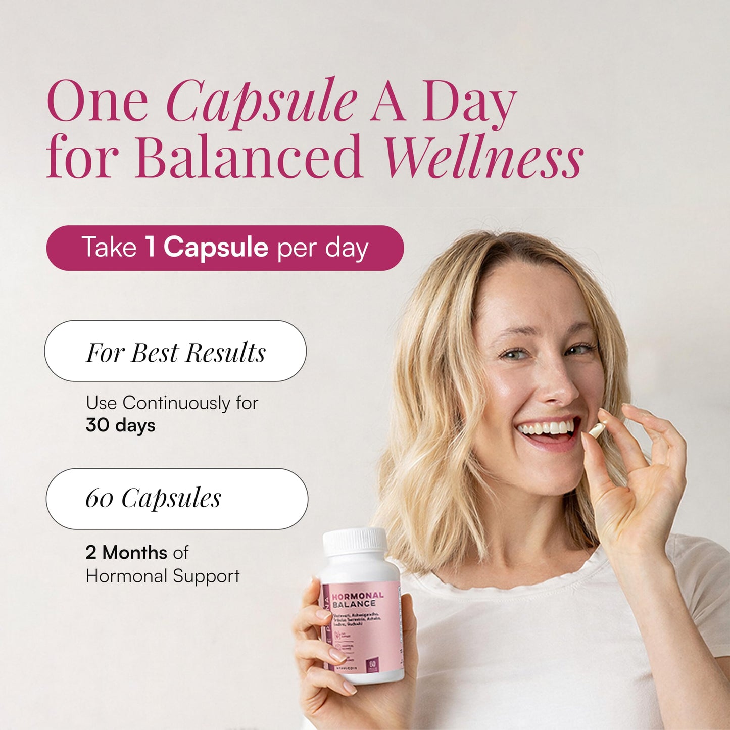 Pure Prana Ayurvedic Herbal Capsules for Women with Shatavari & Ashwagandha - Plant Based Daily Supplement for Routine Wellness, Vegan Friendly, 60 Capsules