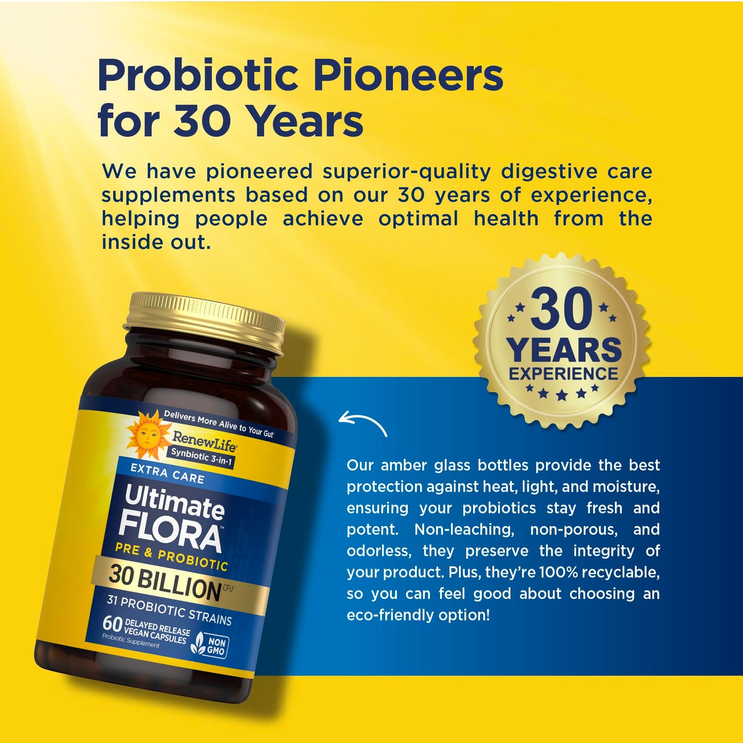 Renew Life Extra Care Digestive Probiotic 60 Vegetarian Capsules