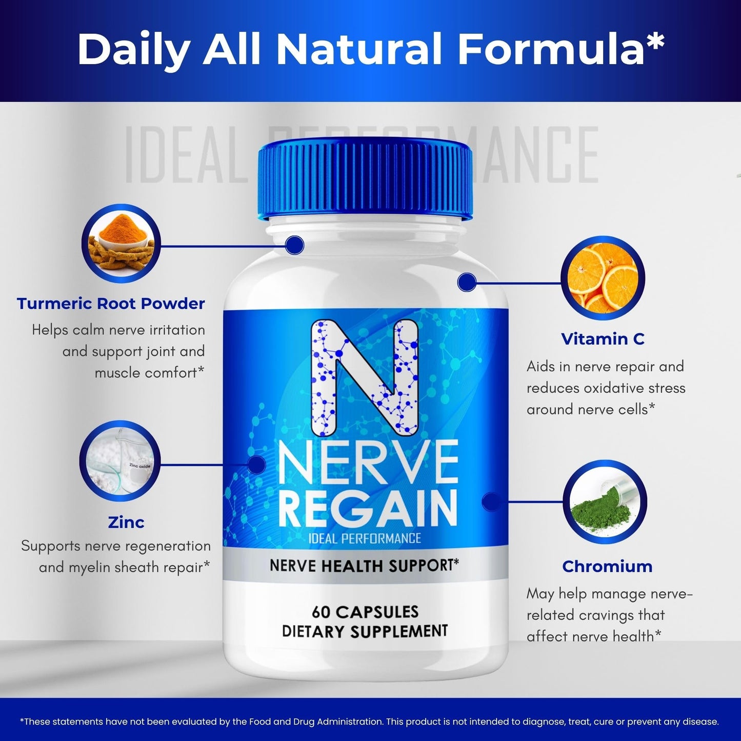 IDEAL PERFORMANCE Nerve Regain Capsules, 300 Capsules