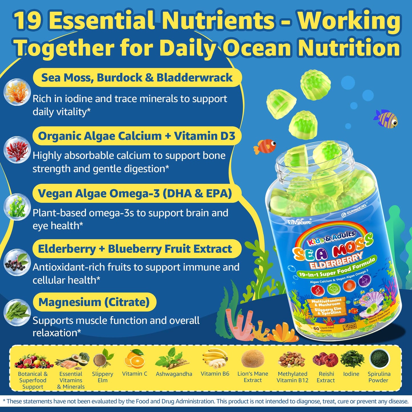 EnvyCure Sea Moss Gummies 120